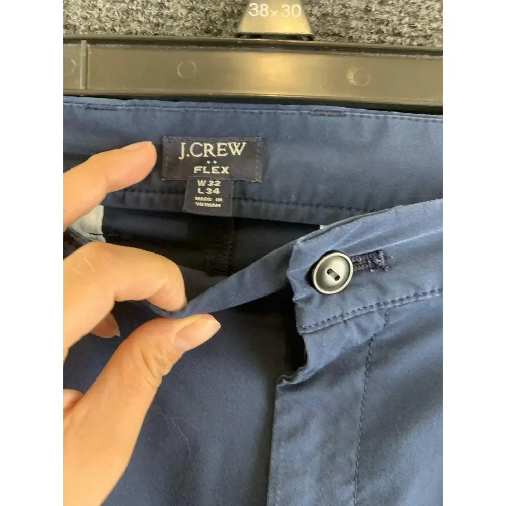 J.Crew Pants Slim Fit Flex Chino Casual Preppy Blue Size 32x34